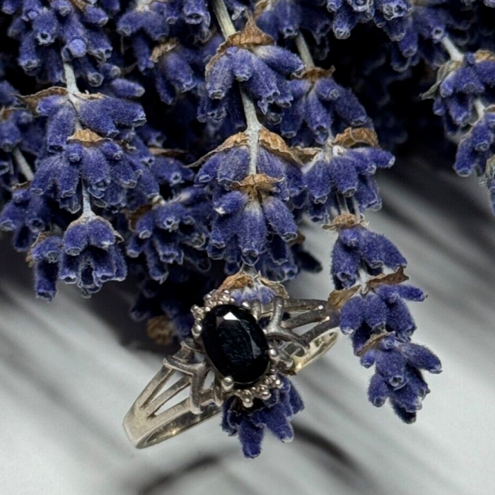 925 Sterling Silver Spinel Ring Size 8