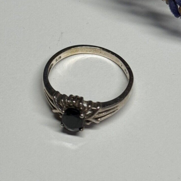 925 Sterling Silver Spinel Ring Size 8