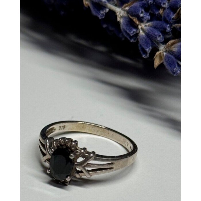 925 Sterling Silver Spinel Ring Size 8