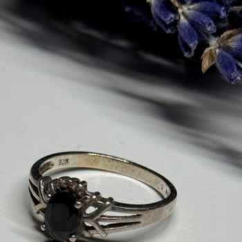 925 Sterling Silver Spinel Ring Size 8