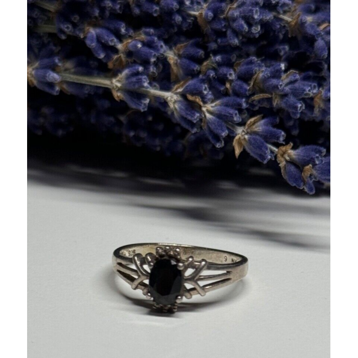925 Sterling Silver Spinel Ring Size 8