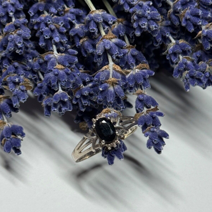 925 Sterling Silver Spinel Ring Size 8