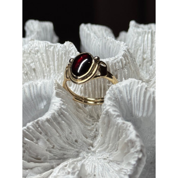 14K YELLOW GOLD AMBER ELEGANT RING SIZE 5