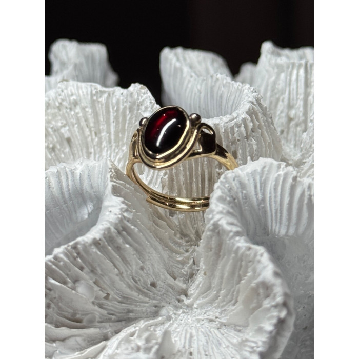 14K YELLOW GOLD AMBER ELEGANT RING SIZE 5