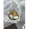 14K YELLOW GOLD AMBER ELEGANT RING SIZE 5