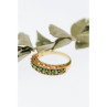 925 Sterling Silver Gold Plated Peridot Ring Size 10.25