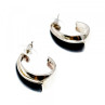 925 Sterling Silver Black Nephrite Stud Earrings