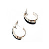 925 Sterling Silver Black Nephrite Stud Earrings