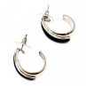 925 Sterling Silver Black Nephrite Stud Earrings