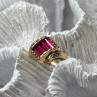14K Yellow Gold Ring Ruby Size 2.5