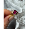 14K YELLOW GOLD RING RUBY SIZE 2.5