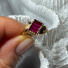 14K Yellow Gold Ring Ruby Size 2.5