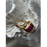 14K YELLOW GOLD RING RUBY SIZE 2.5