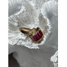 14K YELLOW GOLD RING RUBY SIZE 2.5