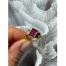 14K YELLOW GOLD RING RUBY SIZE 2.5