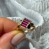 14K Yellow Gold Ring Ruby Size 2.5