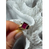 14K YELLOW GOLD RING RUBY SIZE 2.5