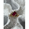 14K YELLOW GOLD RING RUBY SIZE 2.5