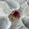 14K Yellow Gold Ring Ruby Size 2.5