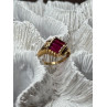 14K YELLOW GOLD RING RUBY SIZE 2.5