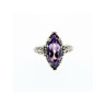 Vintage 925 Sterling Silver Amethyst Ring Size 6