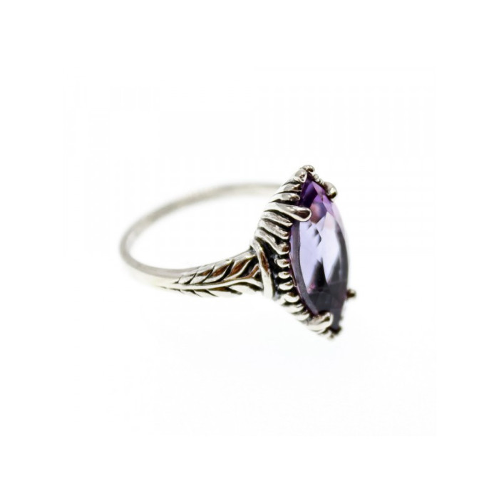 Vintage 925 Sterling Silver Amethyst Ring Size 6