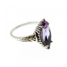 Vintage 925 Sterling Silver Amethyst Ring Size 6