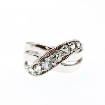 925 Sterling Silver Aquamarine Ring Size 6.5