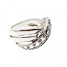 925 Sterling Silver Aquamarine Ring Size 6.5