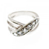 925 Sterling Silver Aquamarine Ring Size 6.5
