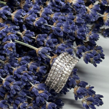 925 Sterling Silver Sapphire Ring Size 6