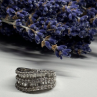 925 Sterling Silver Sapphire Ring Size 6