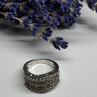 925 Sterling Silver Sapphire Ring Size 6