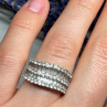 925 Sterling Silver Sapphire Ring Size 6