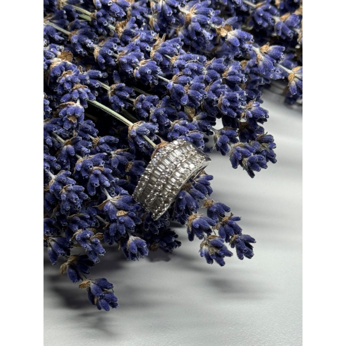 925 Sterling Silver Sapphire Ring Size 6