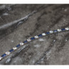 925 Sterling Silver Blue & White CZ Bracelet Size 7 IN