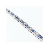 925 STERLING SILVER BLUE & WHITE CZ BRACELET SIZE 7 IN