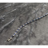 925 Sterling Silver Blue & White CZ Bracelet Size 7 IN