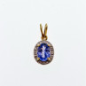 10K Yellow Gold Tanzanite & Diamonds Pendant
