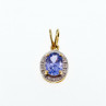 10K Yellow Gold Tanzanite & Diamonds Pendant