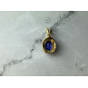 10K YELLOW GOLD TANZANITE & DIAMONDS PENDANT