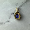 10K Yellow Gold Tanzanite & Diamonds Pendant