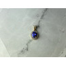 10K YELLOW GOLD TANZANITE & DIAMONDS PENDANT
