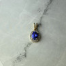 10K Yellow Gold Tanzanite & Diamonds Pendant