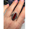 925 Sterling Silver Amber Ring Size 8