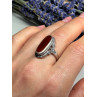 925 Sterling Silver Amber Ring Size 8