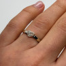 10K White Gold Diamond Heart Ring Size 6