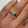 10K White Gold Diamond Heart Ring Size 6
