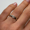 10K White Gold Diamond Heart Ring Size 6