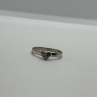 10K White Gold Diamond Heart Ring Size 6
